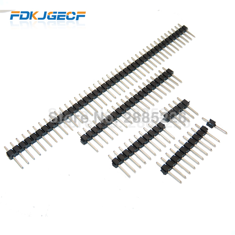 10Pcs 2.54mm Single Row Male 2~40P PCB Board Pin Header Connector Strip Pinheader 2/3/4/5/6/8/10/12/20/40Pin For Arduino ► Photo 1/1