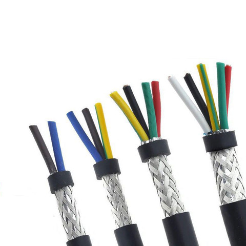 15AWG/1.5square  2/3/4/5/6/7/8 core Shielded cable 5meters pure copper RVVP shielded wire control cable UL2547 signal wir ► Photo 1/6