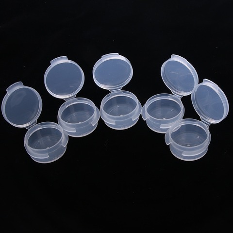 10 Pcs 5g Make Up Jars Mini Sample Bottle Sealing Pot Face Cream Container Plastic Transparent Case  Salad Sauce Protable Case ► Photo 1/6