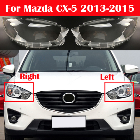 Car Transparent Cover Headlight Glass Shell Lamp Shade Headlamp Lens Cover For Mazda CX-5 2013-2015 ► Photo 1/5