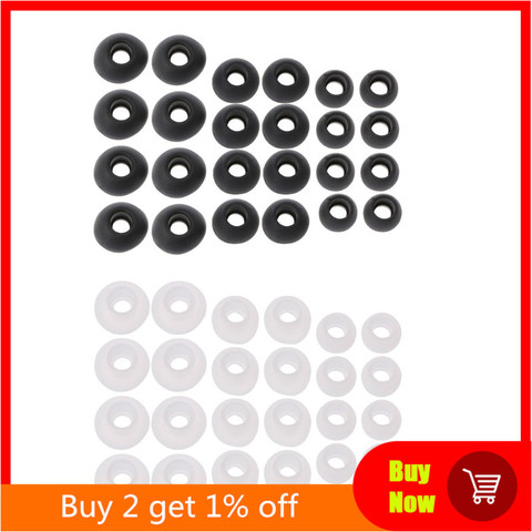 12 Pairs(S/M/L)/Set New Soft Clear Silicone Replacement Eartips Earbuds Cushions Ear pads Covers For Earphone Headphone ► Photo 1/6