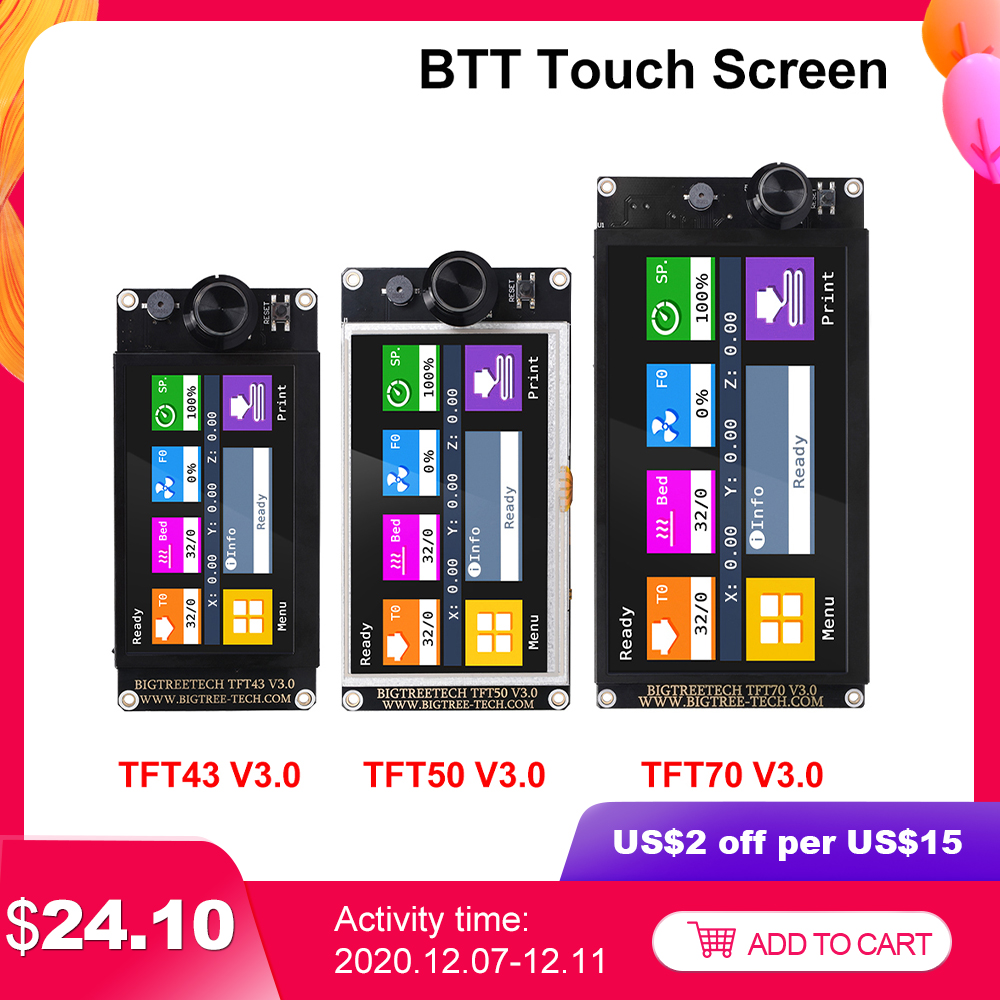 BIGTREETECH TFT43 V3.0 Touch Screen Display RepRap Smart Controller Panel Compatible with SKR V1.3 SKR V1.4 Turbo Control Board for 3D Printer Part TFT43 V3.0