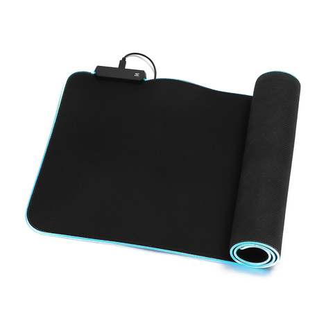 Satan RGB Light Edge Deskmat Mechanical keyboard Mousepad Black color 800 300 4mm Stitched Edges Rubber High quality soft ► Photo 1/5