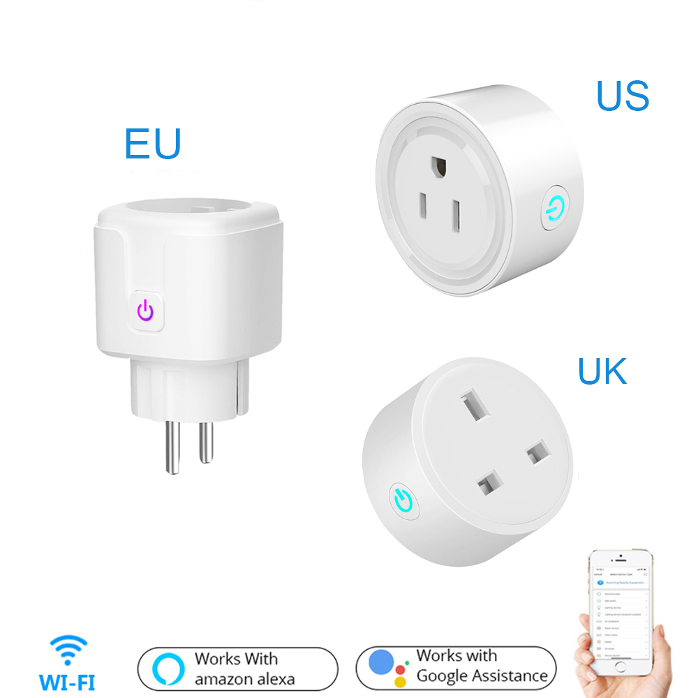 WiFi Smart Plug UK Socket Mini Wall Outlet Switch Life Google Home Amazon Alexa 