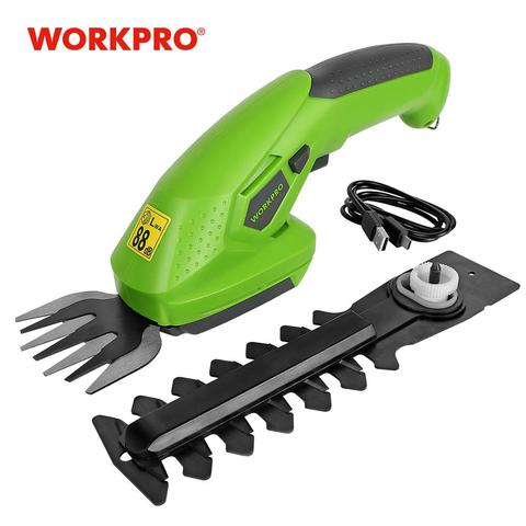WORKPRO 3.6V Electric Trimmer 2 in 1 Lithium-ion Cordless Garden Tools Hedge Trimmer Rechargeable Hedge Trimmers for Grass ► Photo 1/6