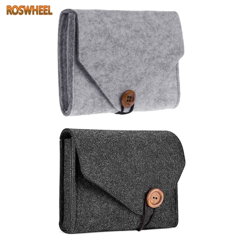 New Felt Pouch Power Bank Storage Bag For Data Cable Mouse Travel Organizer JUL29 ► Photo 1/6