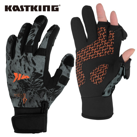 KastKing Mountain Mist Neoprene Gloves Soft Neoprene Palm Fleece Lined Waterproof and Windproof Polyester for Winter Fishing ► Photo 1/6