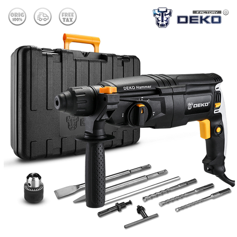 DEKO 220V GJ181 26mm 4 Functions AC Electric Rotary Hammer with BMC and Accessories Impact Drill Power Drill Electric Drill ► Photo 1/6