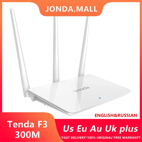 Tenda F3 300Mbps Wireless WiFi Router, Multi Language Firmware, 1*WAN+3*LAN Ports, Perfect to Small & Medium House,Easy Setup ► Photo 1/6