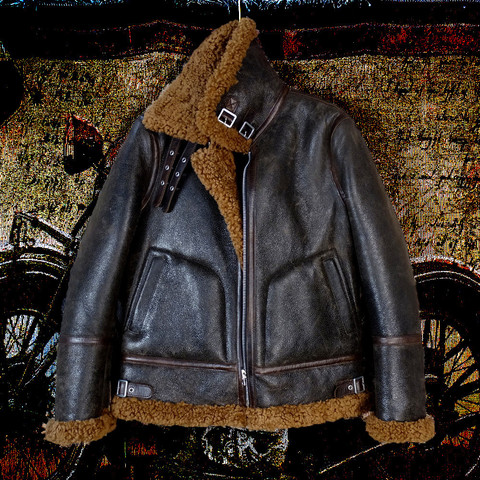 Free shipping,2022 new B3 style warm genuine leather jacket.100% thick wool sheepskin coat.Super natural shearling Fur clothes. ► Photo 1/6