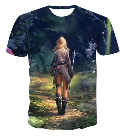 2022 new 3D Summer T-shirt Men's Anime Print T-shirt Men's Psychedelic Casual Hypnosis T-shirt Street Wear XL S-6XL ► Photo 1/6