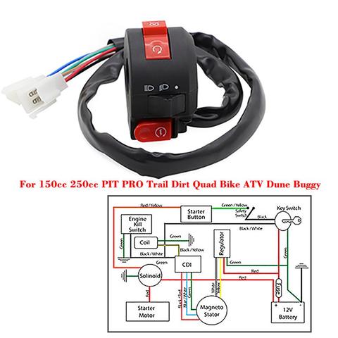 Start Button Light Switch Housing For Polaris Can-Am Yamaha Suzuki Honda Kawasaki 150cc 250cc PIT Quad Dirt Bike ATV Buggy ► Photo 1/6