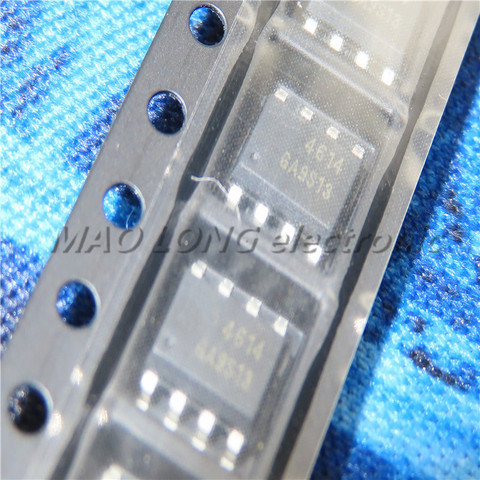 10PCS/LOT AO4614 SOP8 4614 AO4614B 4614B SMD SOP SOP-8 In Stock MOS FET N + P channel 40V ► Photo 1/2