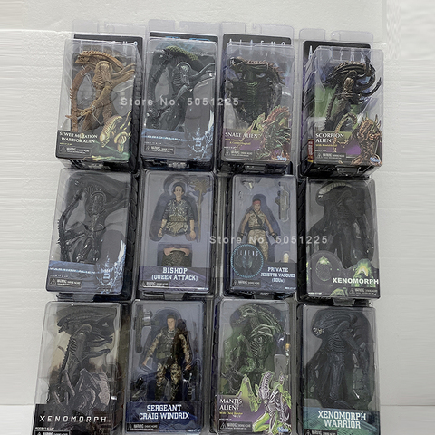 Alien Figure Scorpion Snake Mantis Gorilla Queen Face Dog Sewer Sergeant Warrior Aliens Stalker Predator Xenomorph Figure Toy ► Photo 1/6