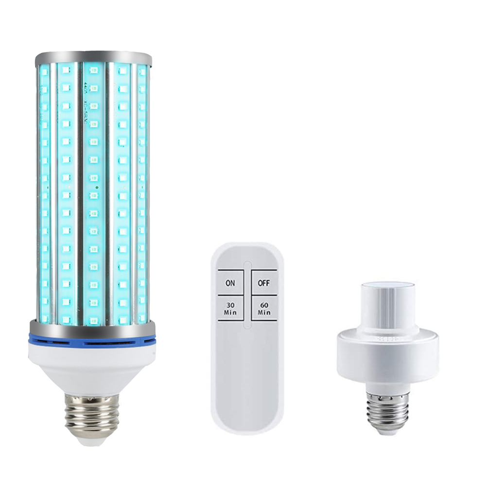 E27 UV Germicidal Lamp LED UVC Bulb Home Ozone Disinfection Light Corn 25W 220V 