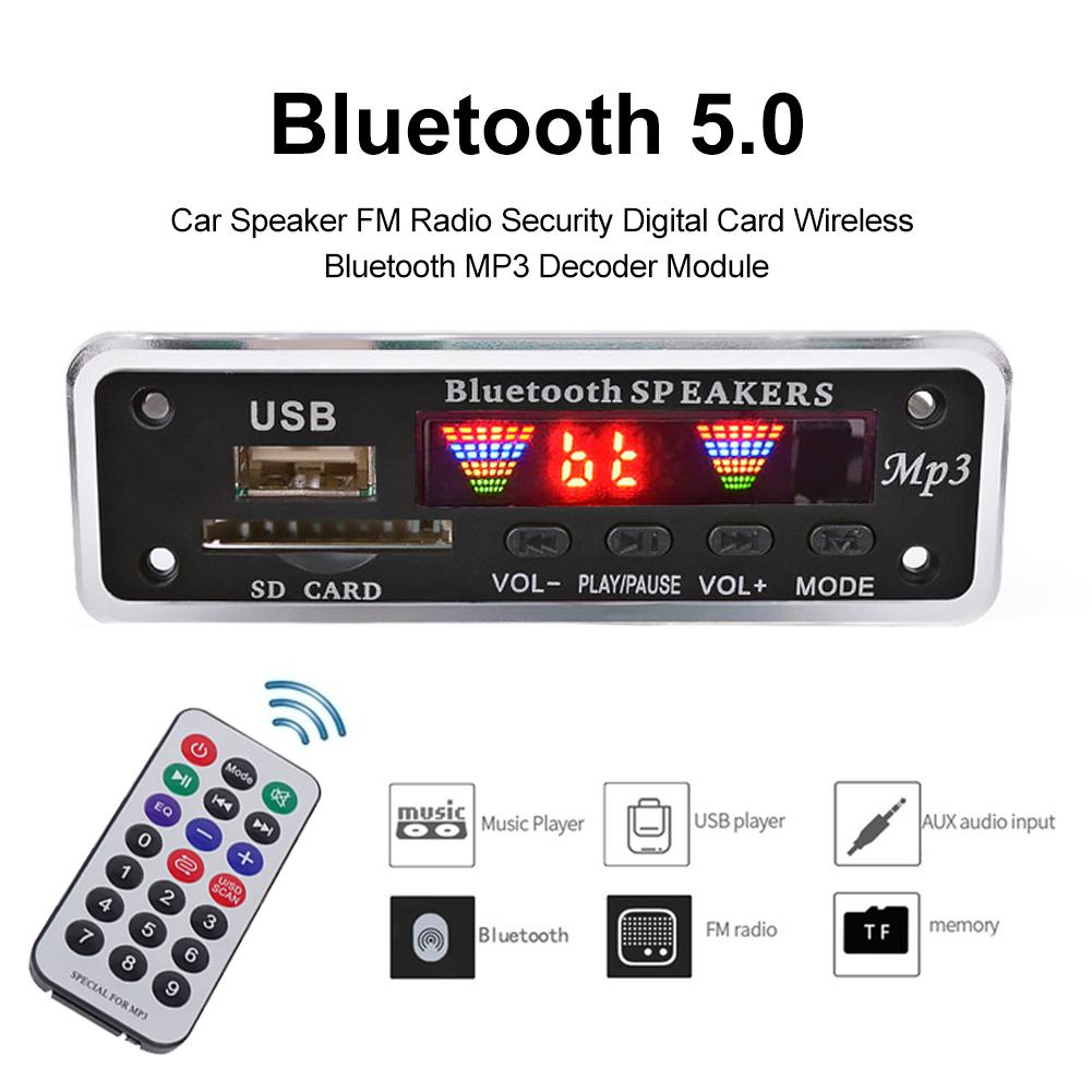 Wireless Bluetooth 12V MP3 WMA Decoder Board Audio Module USB TF Radio For Car 
