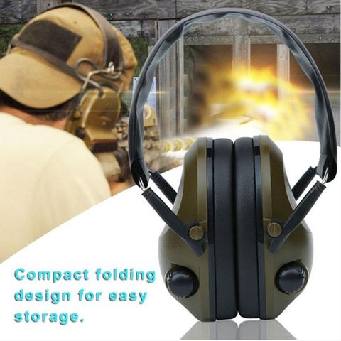 Anti Noise Ear protector Tactical Shooting Earmuff Adjustable Foldable Snore Earplugs Soft Padded Noise Canceling Headset ► Photo 1/6