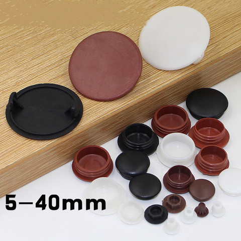 50pcs! 5-40mm round hole cover Plastic furniture decoration pressure cap stopper cupboard cabinet screw hole dust plug Hardware ► Photo 1/6