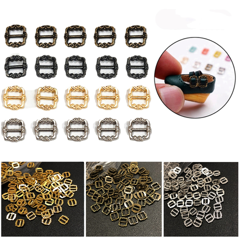 20/40 Pcs New Ultra-small Tri-glide Belt Buckles Doll Bag Buckle DIY Dolls  Mini Button Shoes Clothes Accessories 6*6mm ► Photo 1/6