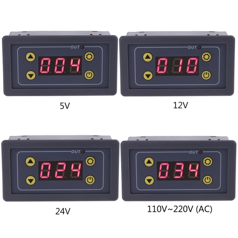 DC 5V 12V 24V AC 110V 220V Delay Time Relay Module Timing Cycle Timer Control  ► Photo 1/6