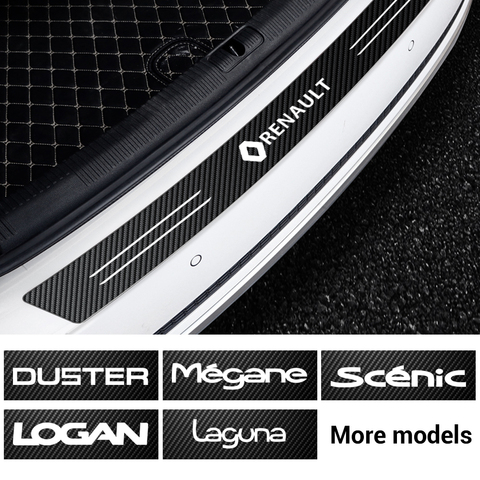 Car Trunk Rear Bumper Guard Sticker for Renault DACIA Duster Megane Scenic Logan Loguna Zoe Koleos Fluence Sandero Captur Kadjar ► Photo 1/6