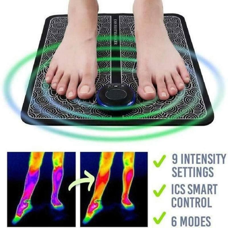 Shop Foot Massager Online, EMS Foot Massager Electric Wireless Feet Muscle  Stimulator Machine ABS Physiotherapy Revitalizing Pedicure Tens Foot  Vibrate Massage Mat With As Cheap As $10.83 Piece - DHgate.Com