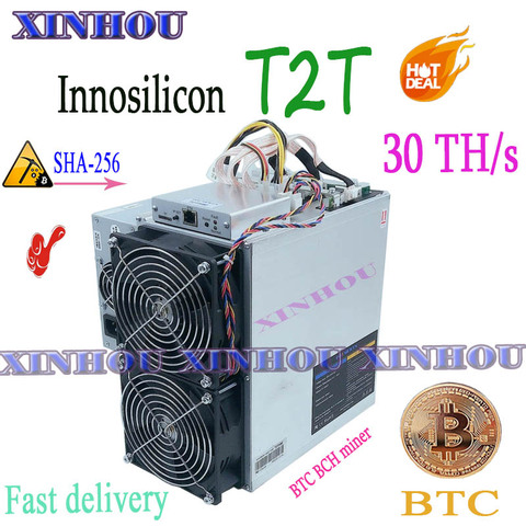 Used Asic Bitcoin Miner Innosilicon T2T 30T sha256 BTC BCH Mining Better Than S9 S9K T15 T17 Z9 Ebit E10 E10.3 E10.2 M3 M3X M21S ► Photo 1/6