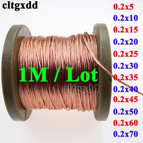 1M 0.2x70 0.2x80 0.2x90 0.2x100 0.2x120 0.2x160 0.2x200 strands litz wire enameled copper wire litz crystal wires diameter 0.2mm ► Photo 1/3