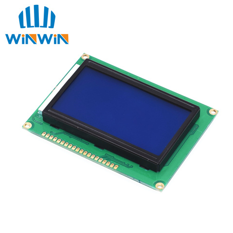 128*64 DOTS LCD module 5V blue screen 12864 LCD with backlight ST7920 Parallel port LCD12864 ► Photo 1/2