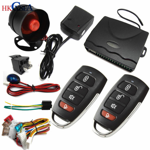 HKCYSEA 1-Way Car Alarm System With Siren for 12V DC Vehicle Central Car Door Lock System M802B-8101 ► Photo 1/6