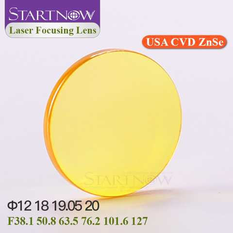 Startnow USA ZnSe CVD Laser Focus Lenses 20mm 19 18 15 12 F50.8 101.6 2