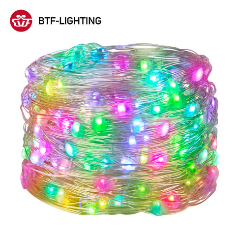 WS2812B RGB LED String Dream Color 5 m 50 leds Party Lights WS2812 Birthday Decoration Light Addressable Individually DC 5V ► Photo 1/5