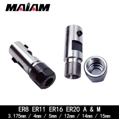 ER8 ER11 ER16 ER20 tool holder motor shaft post spindle 4 6mm 8mm 5mm 10mm 12mm 14mm 15mm for ER tool holder Engraving machine ► Photo 1/6