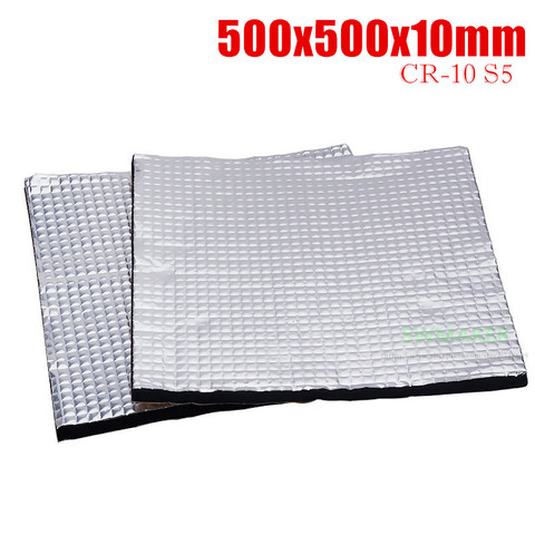 1pcs 500x500mm Heat Insulation Cotton Foil Self-adhesive Insulation Cotton 10mm Thick Chiron CR-10 S5 3D Printer parts ► Photo 1/4