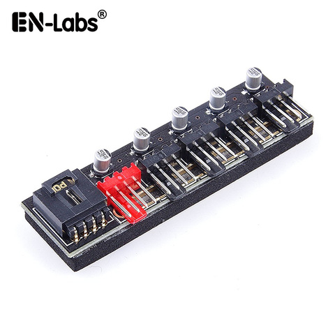 Molex 4pin PWM PC Fan Hub Power Supply Splitter Extension Cable,5 port 10 Channel 4 pin power Splitter,backword 3 pin connector ► Photo 1/6