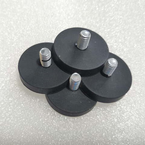 4pcs 13KG Neodymium Rubber Coated Pot Magnet LED lights Taxi Signs Car roof Magnetic Mount Base Anti-scratch Magnetic Fastener  ► Photo 1/1