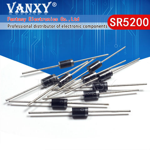 10PCS SB5200 SR5200 Schottky Barrier Rectifier Diode 5A 200V DO-201AD/DO-27 ► Photo 1/6