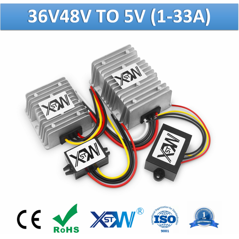 XWST DC DC 36v 48v to 5v Step Down Voltage Converter 20-60v to 5v Buck Voltage Reducer DC Switching Power Supply ► Photo 1/6