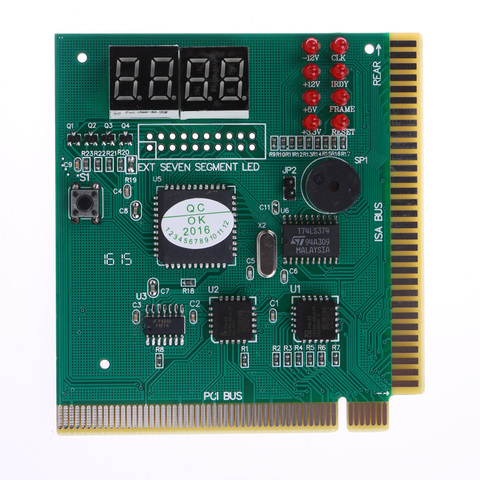 VODOOL 4-Digit LCD Display PC Analyzer Diagnostic Post Card CPU Motherboard Tester With LED Indicator For ISA PCI Bus Main Board ► Photo 1/6