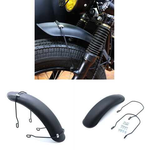 Motorcycle Front Fender Retro Mudguard Cover Black Metal For Harley FatBob Bobber Honda CG125 Cafe Racer Chopper Yamaha Tracker ► Photo 1/6