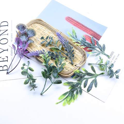 10 Pieces green grass christmas home decoration accessories artificial flowers candy box scrapbooking garland gifts wedding diy ► Photo 1/6