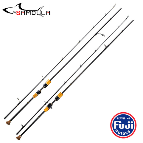 High Quality Fishing Rod Fugi Ring 2 Secs Spinning Casting Fishing Rods Canne A Peche Carbonne Vara De Pesca Olta Fishing Stick ► Photo 1/6