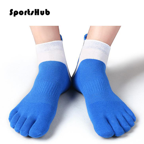 SPORTSHUB Breathable Summer Men's Cotton Sports Socks Toe Socks Five Finger Socks Slippers Suit For US Size 6 To 10 NR0090 ► Photo 1/2