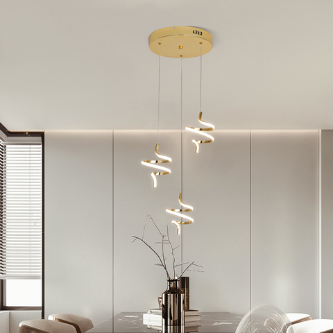 Gold chrome plating led pendant lights modern design for Restaurant Pendant lights Bedroom kitchen Hanging lamp indoor lighting ► Photo 1/6