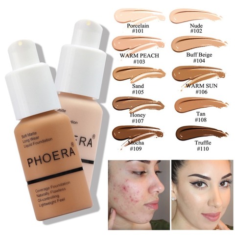 Liquid Foundation Concealer Face Naturally Flawless Matte Oil-Control Waterproof Long Lasting Foundation 30ml 8 Colors Optional ► Photo 1/1