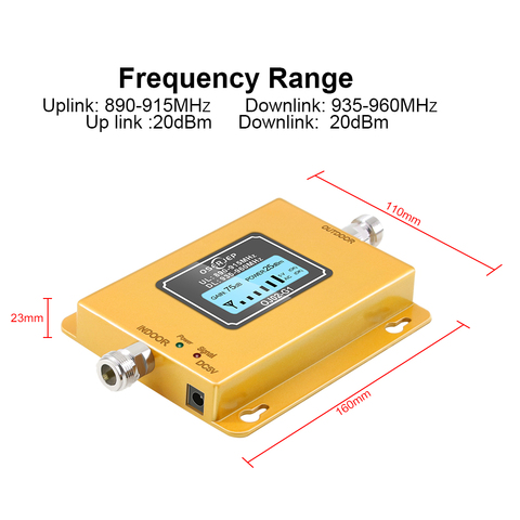 Gsm repeater GSM 900MHz Amplifier 20Dbm lcd Mini Mobile Phone Signal Booster Repeater Amplificatore 900 cell Repetidor GSM 980 ► Photo 1/6