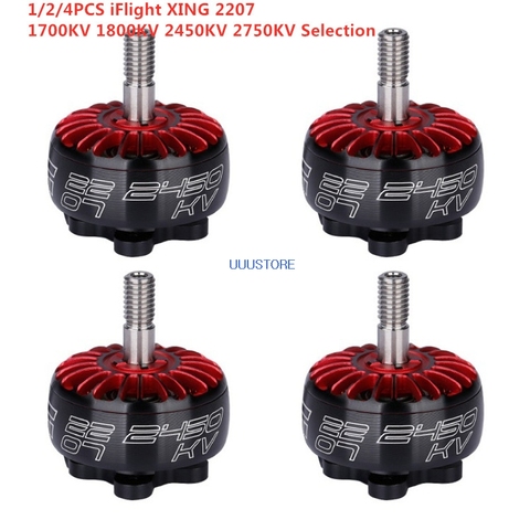 1/2/4 PCS iFlight XING 2207 X2207 1800KV 1900KV 2450KV 2750KV 2-6S Brushless Motor for RC FPV Racing Drone Quadcopter Frame ► Photo 1/6