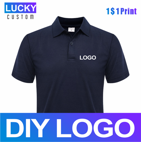 LUCKY 2022 Summer Men's Polo Shirt Cheap Casual Short Sleeve Personal Company Group Logo Custom Men and Women Custom Top ► Photo 1/1