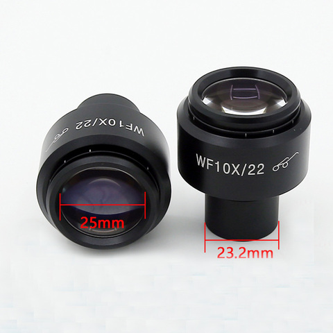 Diopter Adjustable WF10X/22mm Biological Microscope Eyepiece High eyepoint Wide Angle Lens ► Photo 1/5