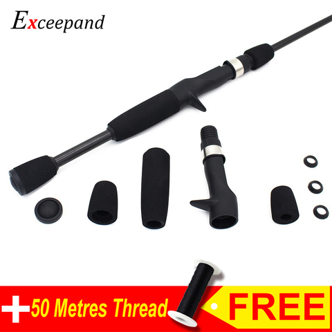 Exceepand Casting Fishing Rod Handle Black EVA Foam Split Pole Grips Replacement Parts for Fishing Rod Building or Repair ► Photo 1/4